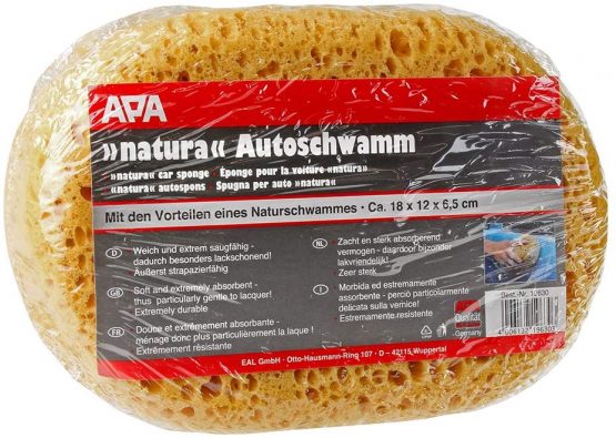 PA APA 19630 Natural Car Sponge 180 x 120 x 65 mm