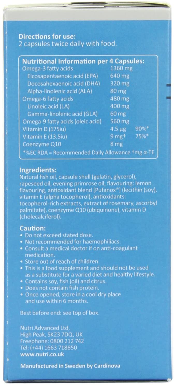 Eskimo-3 Brainsharp Fish Oil by Metagenics - Omega-3, 6 & 9 + CoQ10 for Memory & Concentration - 960mg EPA & DHA - 120 Capsules - Image 4