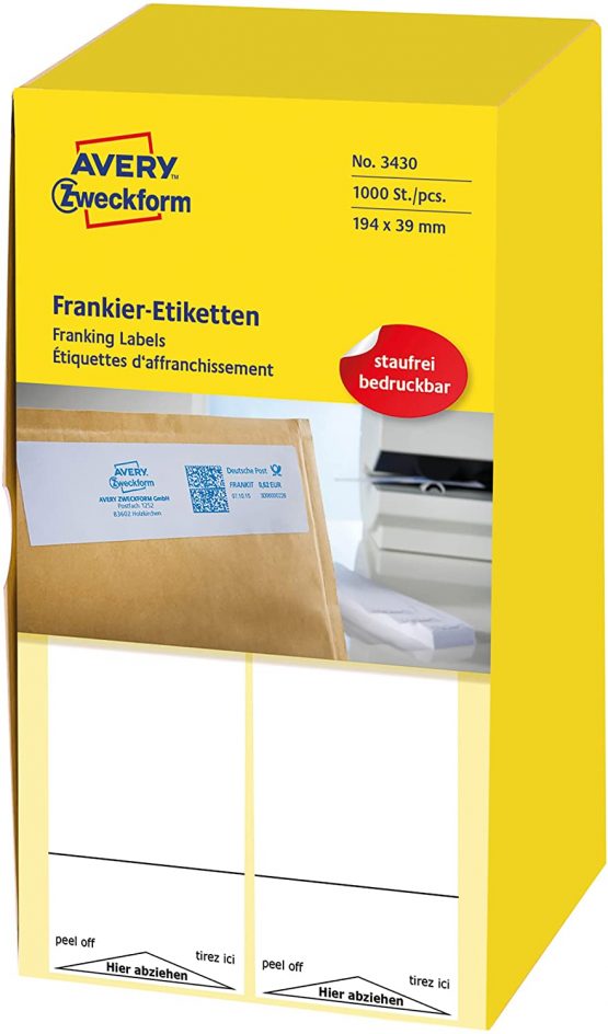 Avery Zweckform 3430 Franking Labels for Neopost