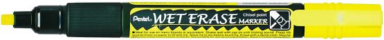 Pentel Wet Erase Chalk Marker Medium Tip - Yellow (Pack of 12)