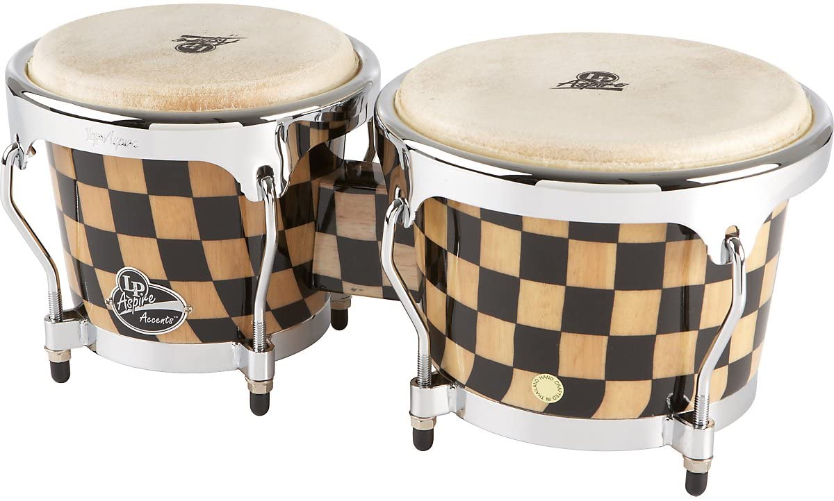 LP Latin Percussion Aspire Accent Bongo Checkerboard LPA601-CHCK - Image 4