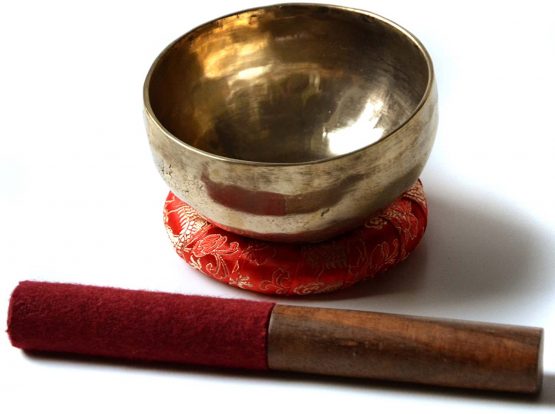 BUDDHAFIGUREN/Billy Held Singing Bowl Hand-Made, Metal, Gold, 200-300g - Image 2