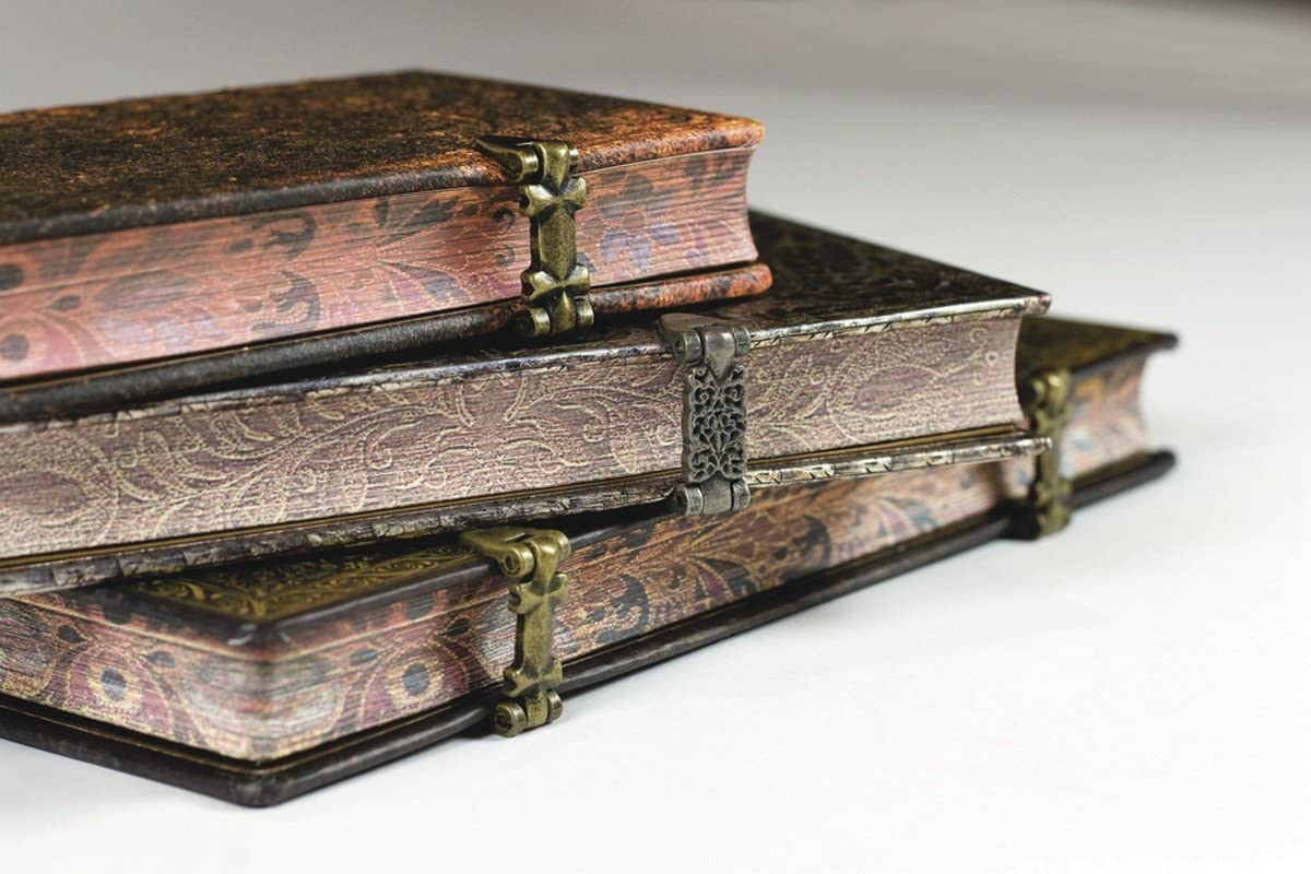 Paperblanks Grolier Ornamentali Grolier Midi Notebook with Lined Pages, Gold - Image 4