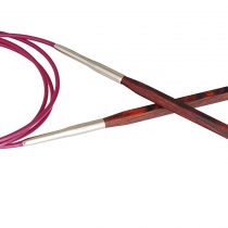KnitPro 80 cm x 5.5 mm Cubics Fixed Circular Needles, Rosewood