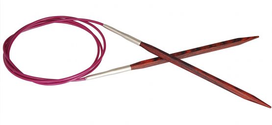 KnitPro 80 cm x 5.5 mm Cubics Fixed Circular Needles, Rosewood