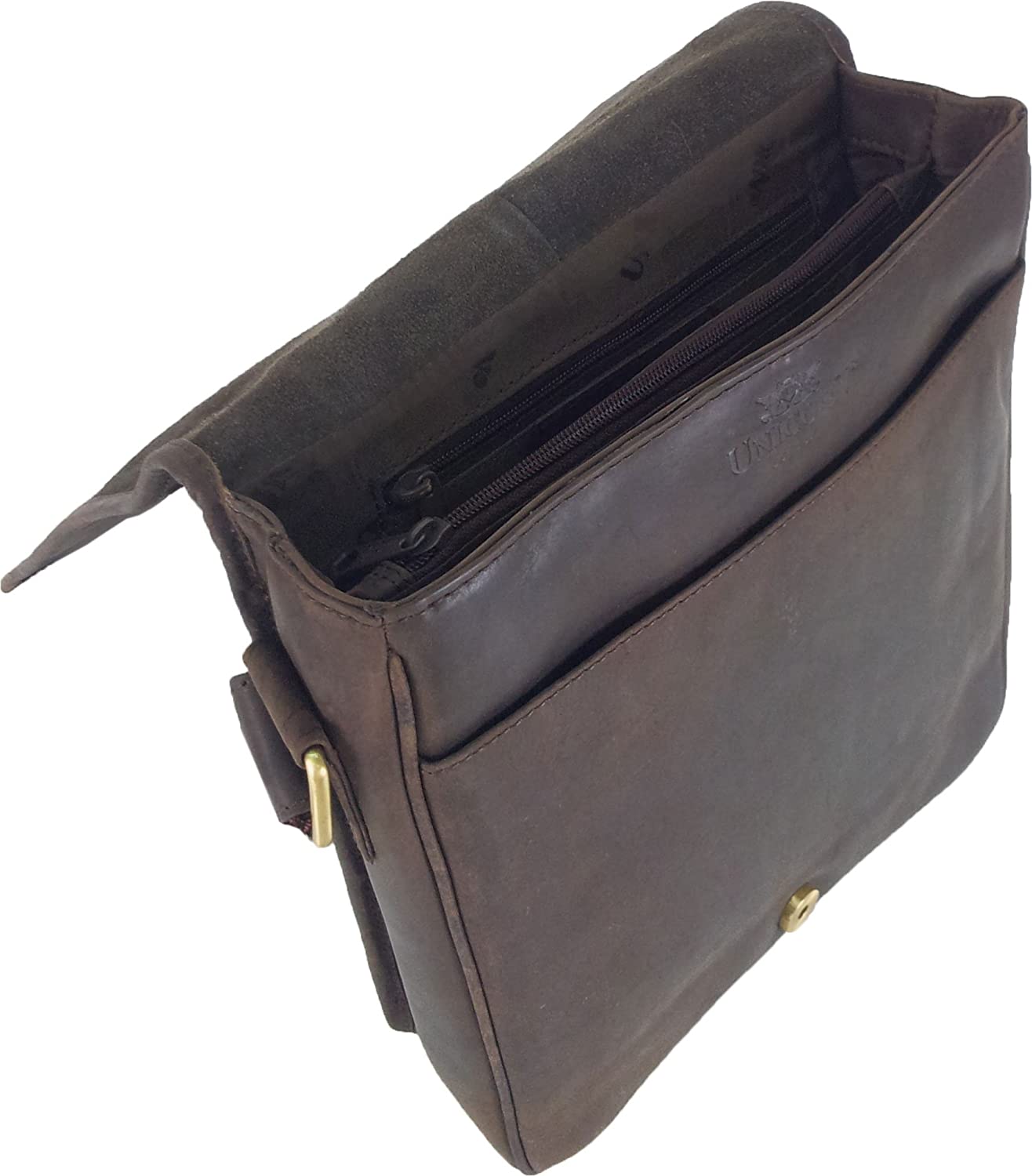 Unicorn Real Leather Brown iPad, Ebook Accessories, or Tablet Messenger Bag #6k - Image 4