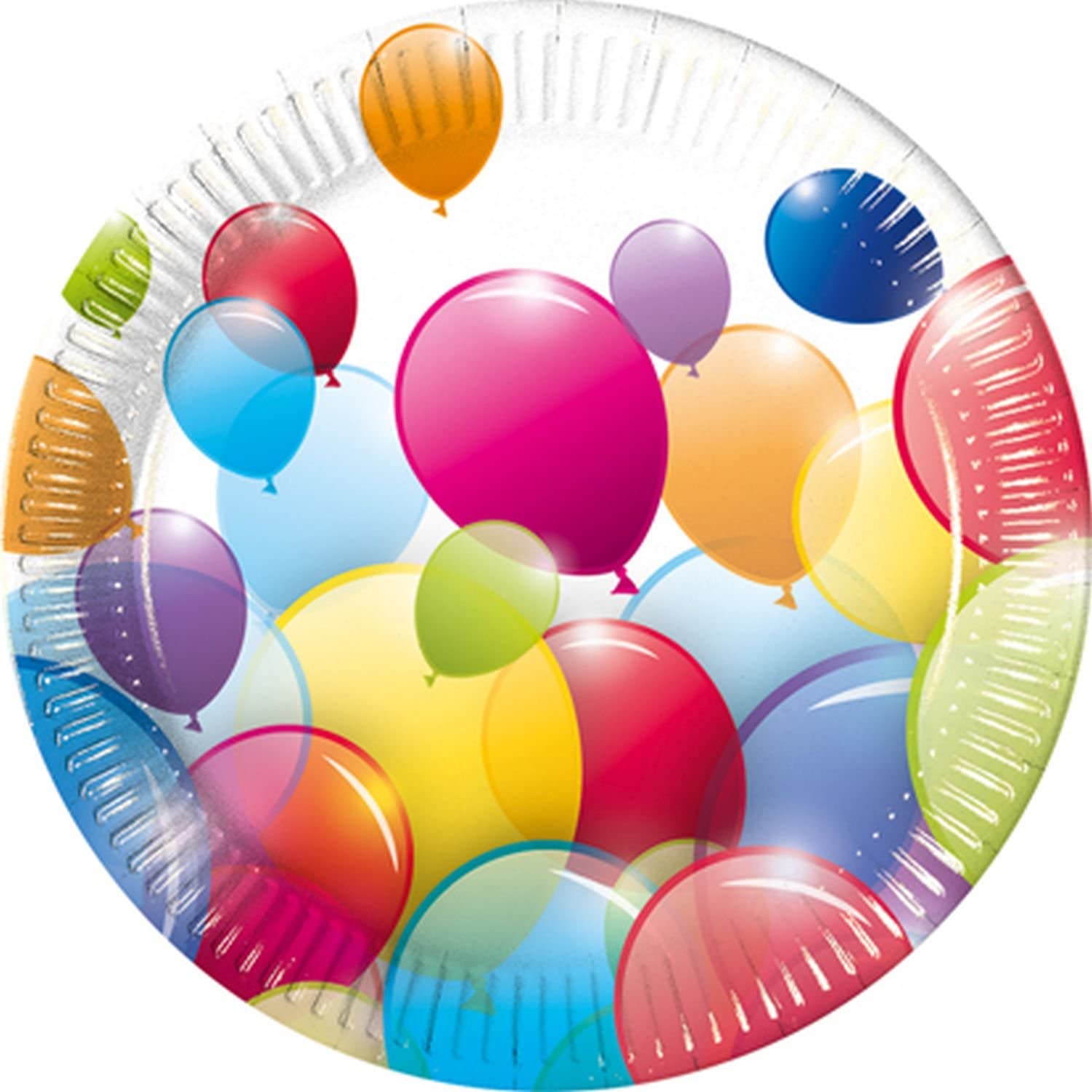 Procos Pappteller Sparkling Balloons – 20 Cm, 8 Stück, Für Geburtstag & Mottoparty