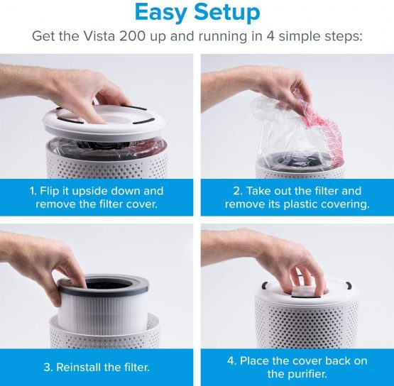 Levoit Vista 200 Air Purifier Replacement Filter, 3-in-1 Nylon Pre-Filter, True HEPA Filter, High-Efficiency Activated Carbon Filter, Vista 200-RF - Image 3