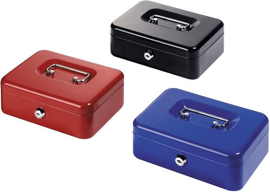 Herlitz 20.5x15x7.5cm Large Cash Box - Assorted Colours