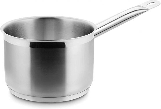 LACOR Eco-Chef Deep Saute Pan, Stainless Steel, Silver, 20 x 13 cm