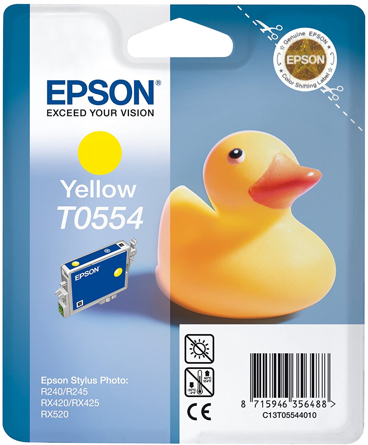 Epson Original Ink Cartridge T0554 Yellow, 1