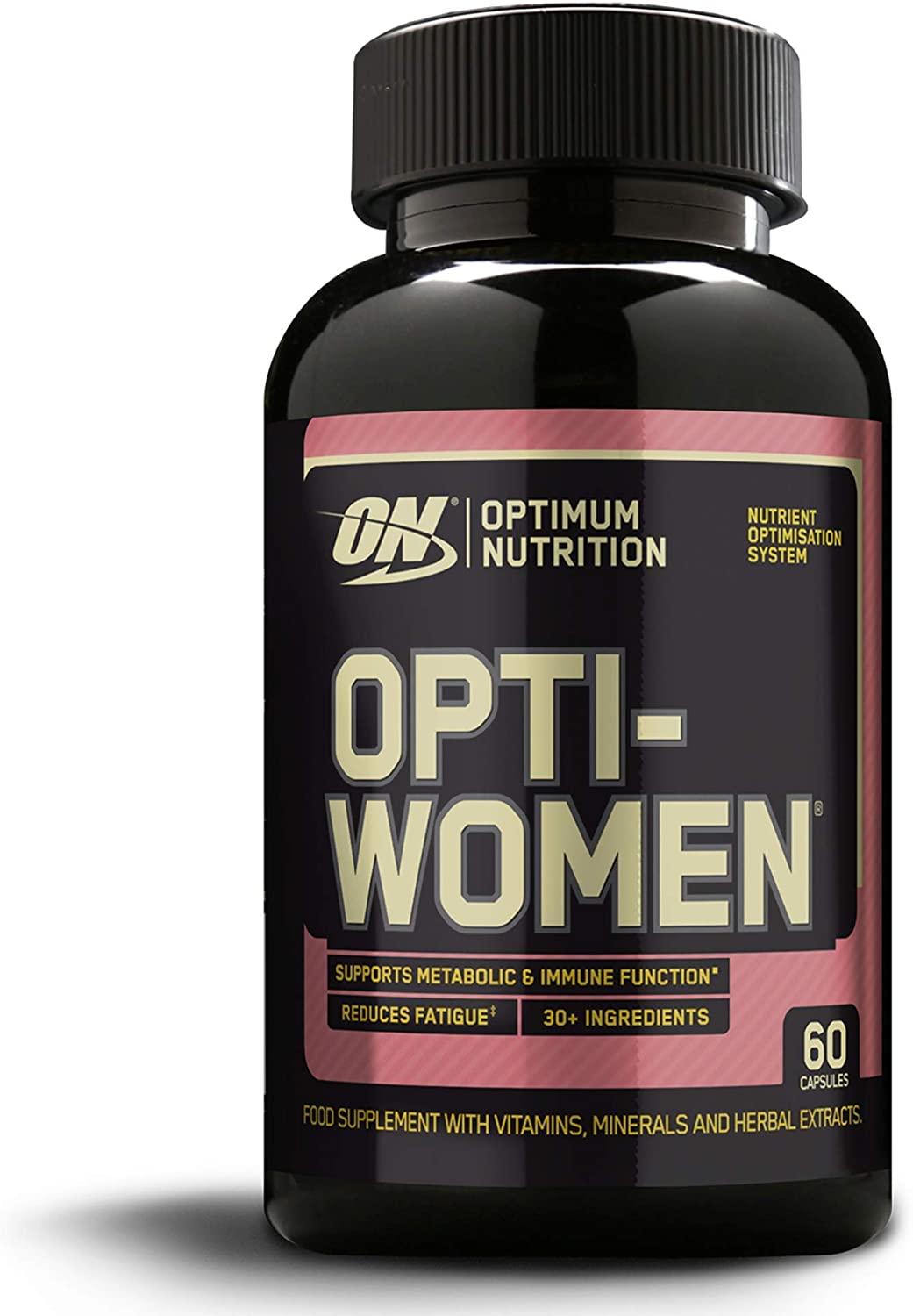 Optimum Nutrition Opti‑Women - Multivitamin Capsules for Women’s Health, Energy and Well‑Being - High‑Strength Supplement, 60 Capsules