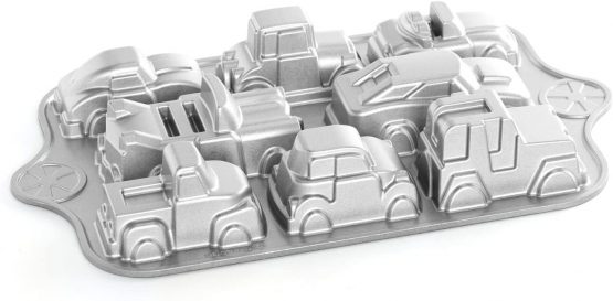 Nordic Ware Sweet Rides Classic Car Cast Aluminium Non Stick Bundt Baking Pan 5 Cup - Silver