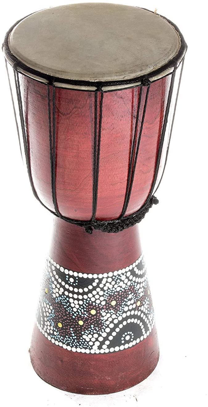 20cm x 10cm (height x diameter) children's djembe drum bongo hand-painted - Image 2