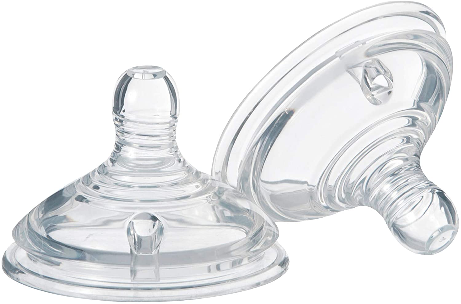 Tommee Tippee Closer to Nature Baby Bottle Teats, Breast-Like, Anti-Colic Valve, Soft Silicone, Medium-Flow, 3m+, Pack of 2