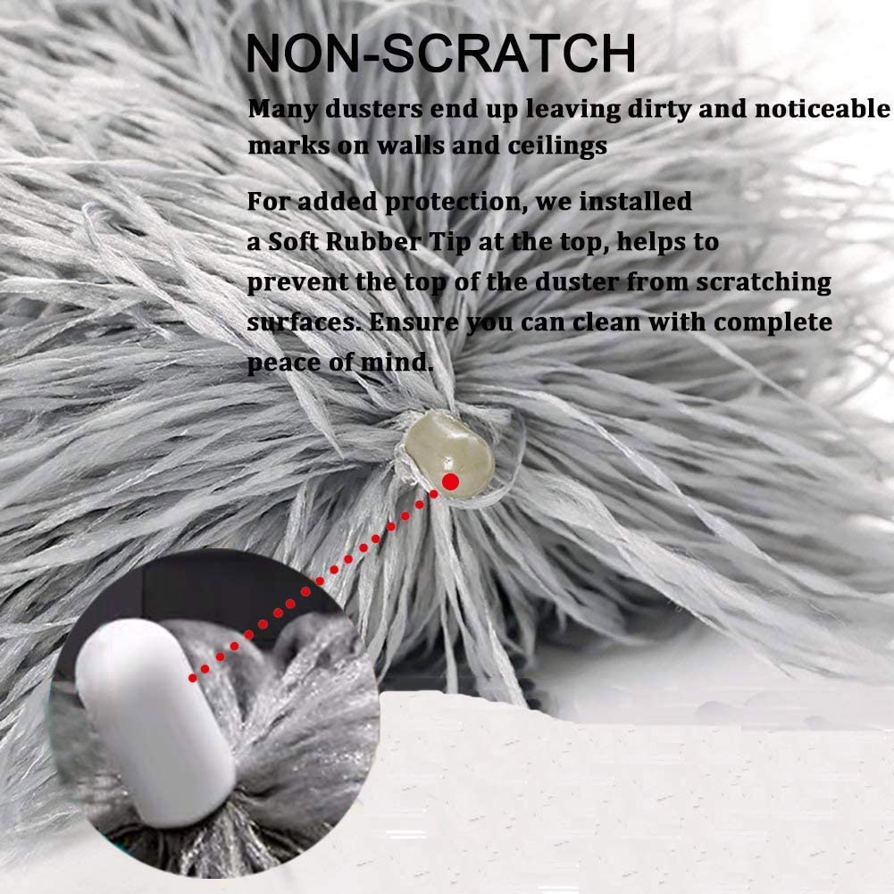 Extendable Feather Duster with 30100 inches Stainless Steel Telescopic