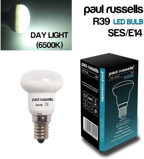 3 Pack 4W Reflector LED Light Bulbs E14 SES Small Edison Screw Paul Russells Bright 4W=30W Spotlight R39 Spot Light 120 Beam Lamp 6500K Day Light 30W Incandescent Replacement - Image 2