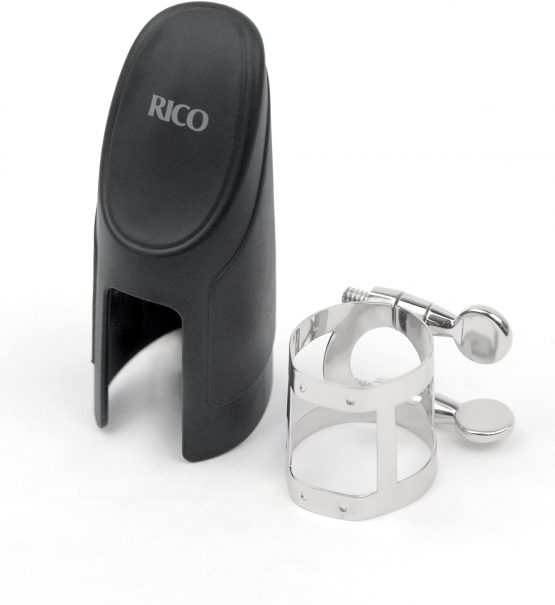 Rico Nickel Plated Ligature and Cap for Soprano Sax