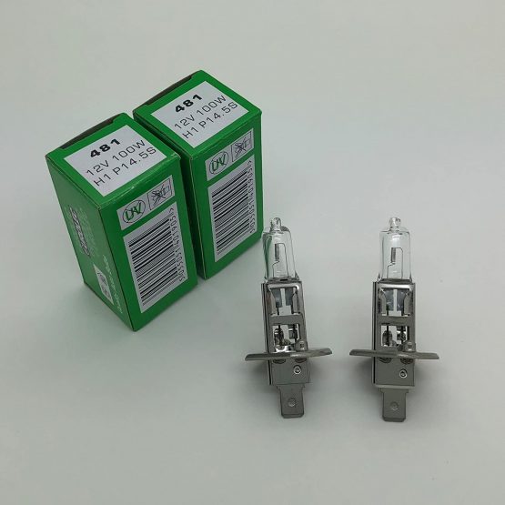 2 x H1 481 High Watts Halogen Headlamp Headlight Bulb 12v 100w P14.5s