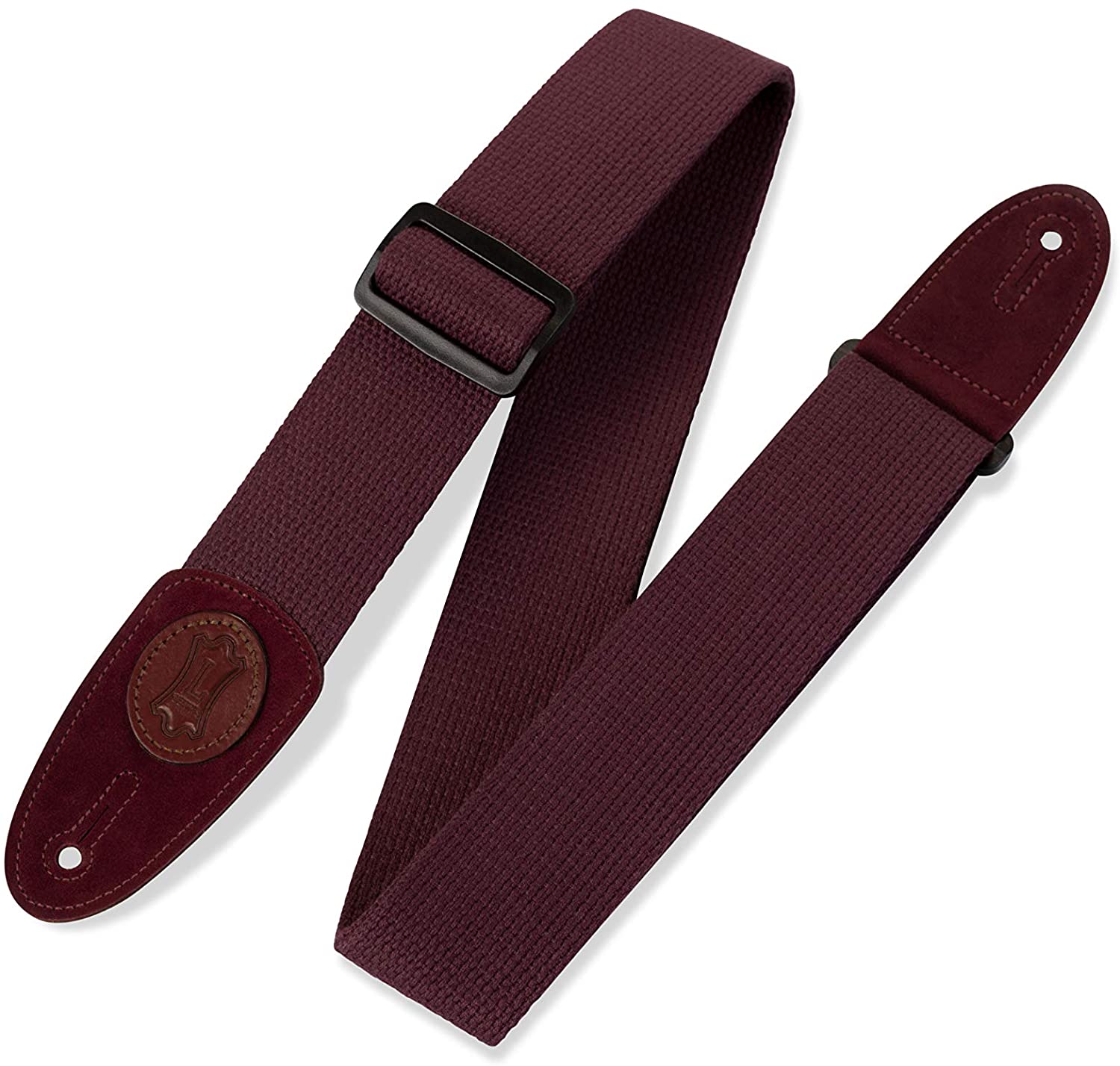 Levy's MSSC8-BRG 2-inch Cotton Guitar Strap - Burgundy, 0