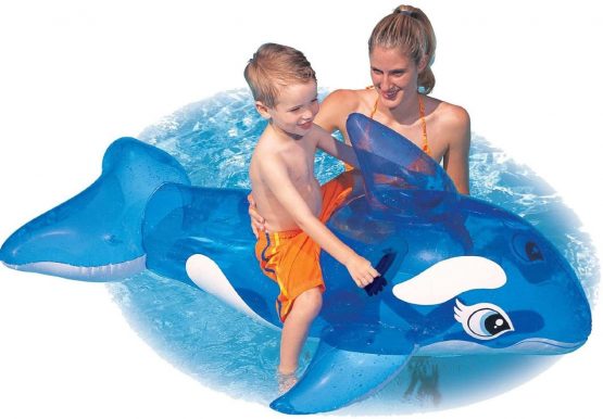Childs Inflatable Ride-On Whale 60'' x 45'' Intex