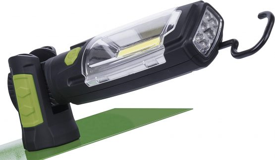 EMOS COB LED Workshop Magnet and Hook, 40 Hours Life, Luminous Flux, 160 Lumens, 20 m Light Distance, Battery Operated, Black, Green - Image 4