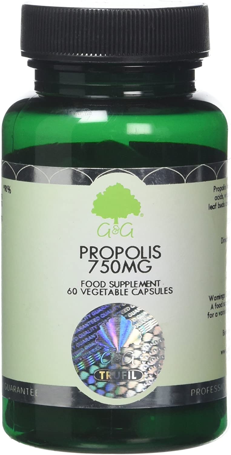 Propolis Capsules, High Strength Natural Bee Propolis Supplement, Rich in Bioflavonoids, Immune Support