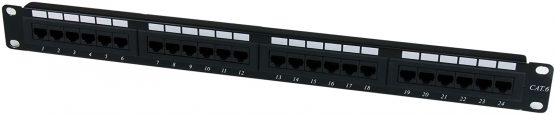 StarTech 24 Port 1U Rackmount Cat 6 110 Patch Panel - 24 port Network Patch Panel - RJ45 Ethernet 110 type Rack Mount Patch Panel 1U (C6PANEL24)