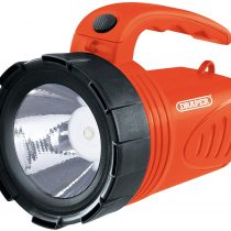 Draper 66013 3W LED Rechargeable Spotlight Torch Orange Camping Garage Home