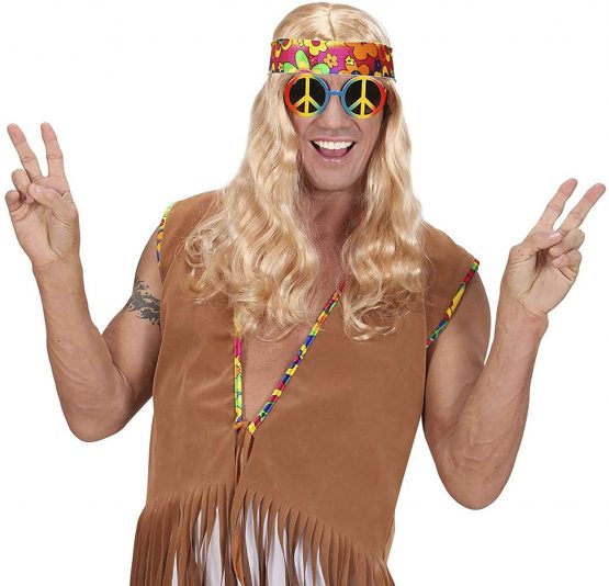 Multicolor Love & Peace Glasses Dress-Up Novelty Glasses Specs & Shades for Fancy Dress Costumes Accessory - Image 4