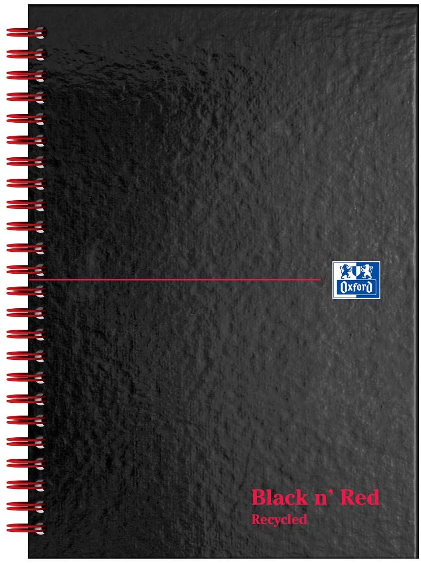 Black n' Red A5 Recycled Twinwire Hardback Notebook - Black/Red