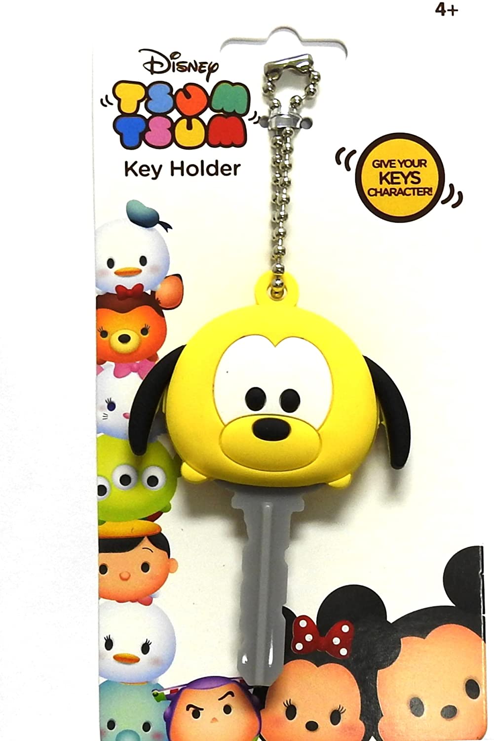 Disney Pluto Tsum Soft Touch PVC Key Holder, Multicolor