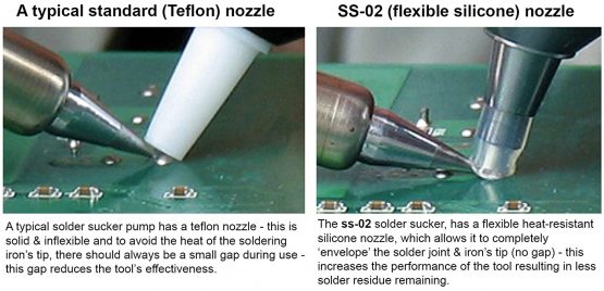 solder sucker pump with innovative 'enveloping' silicone nozzle. Made in Japan. engineer SS-02 - Image 2