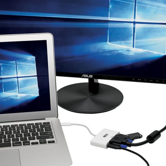 Tripp Lite U444-06N-DU-C USB-C (Type-C) to DVI Adapter with USB-A and USB-C PD Charging Ports, USB 3.1 Gen 1, Thunderbolt 3 Compatible, 1080p - Image 4