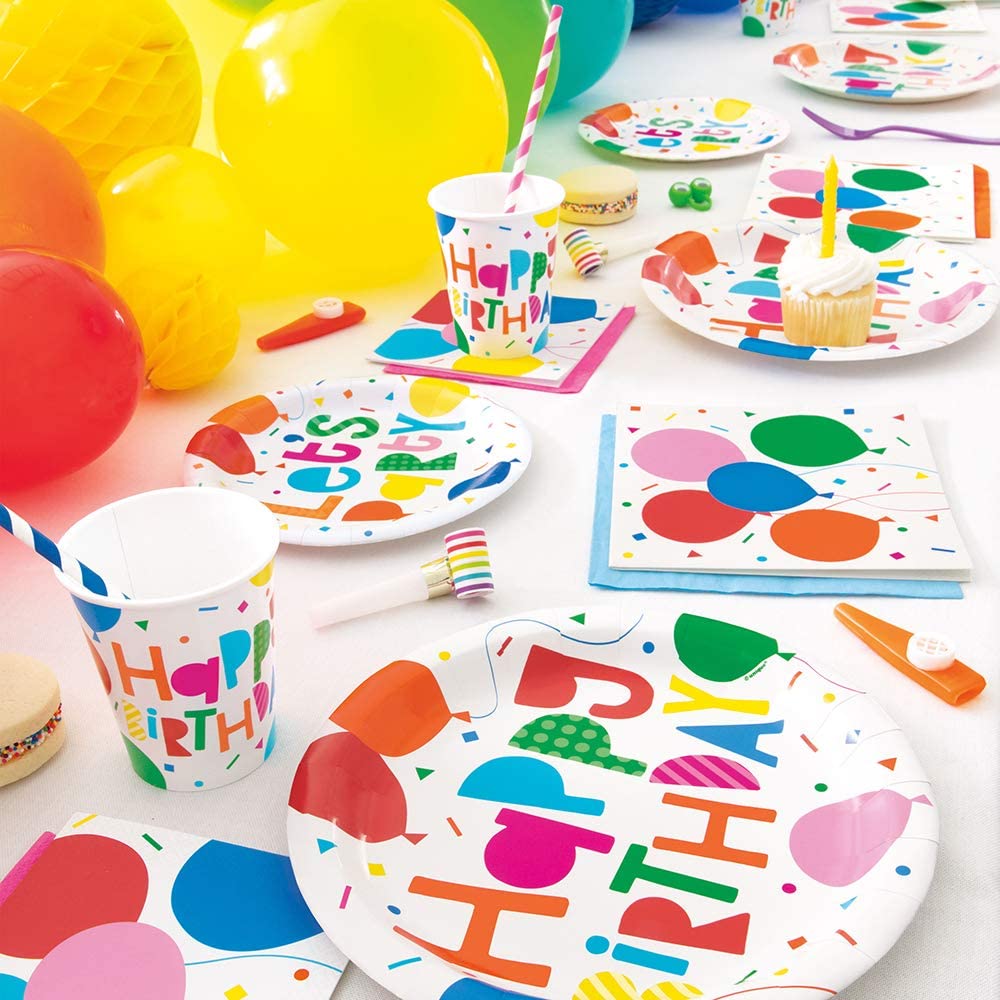 Vibrant Colorful Balloons Luncheon Napkins (16cm) - Perfect for Parties & Celebrations - 16ct, Multicolored, 16 cm x 16 cm - Image 2