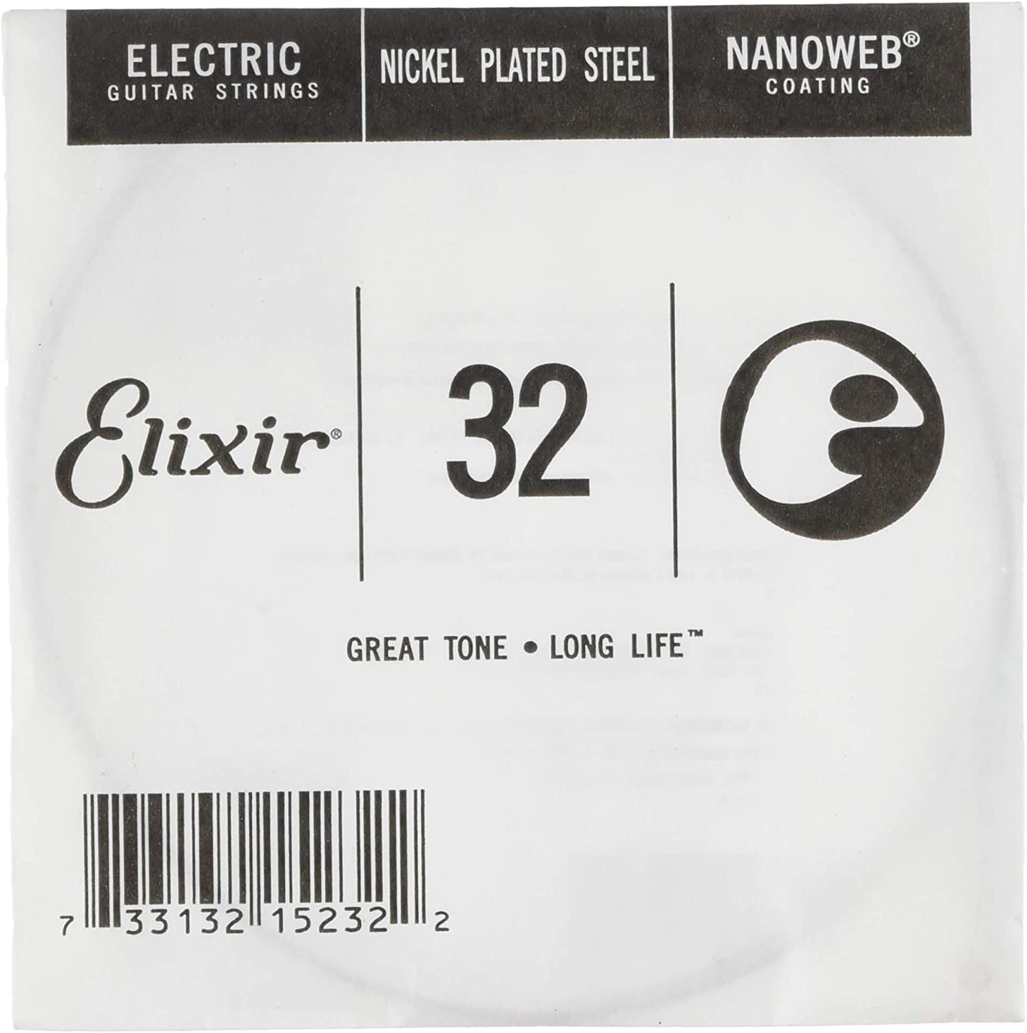 Elixir® Strings Electric Guitar Single String with NANOWEB® Coating (.032), no Colour