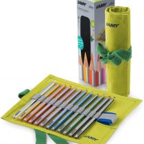 Lamy Plus 1226068 12 Colouring Pencils in Fabric Roll, Green