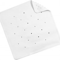 Croydex Hygiene-n-Clean Anti-Microbial Natural Rubber Shower Mat, 53 x 53 cm, White