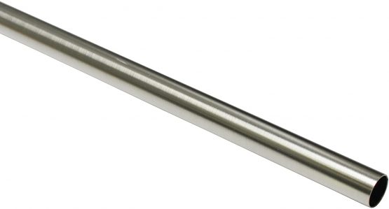 Gardinia Curtain Rail Ø 20 mm 120, Metal, Stainless Steel Finish, 120 cm