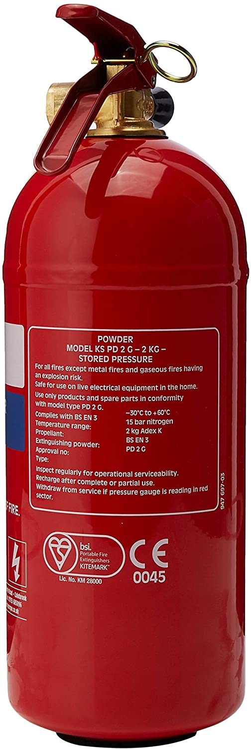Kidde KSPD2G Fire Extinguisher Multi Purpose 2.0kg ABC - Image 2