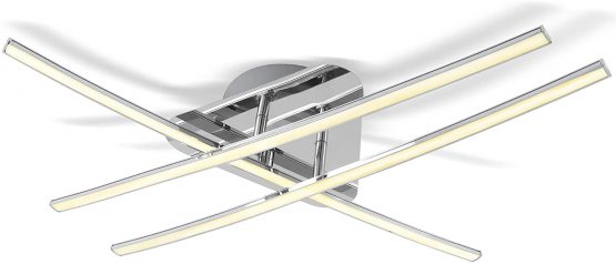 B.Kt - Modern Design LED Ceiling Light, 3X 8W LED Boards Included, Warm White 2400 lm, Silver - Image 2