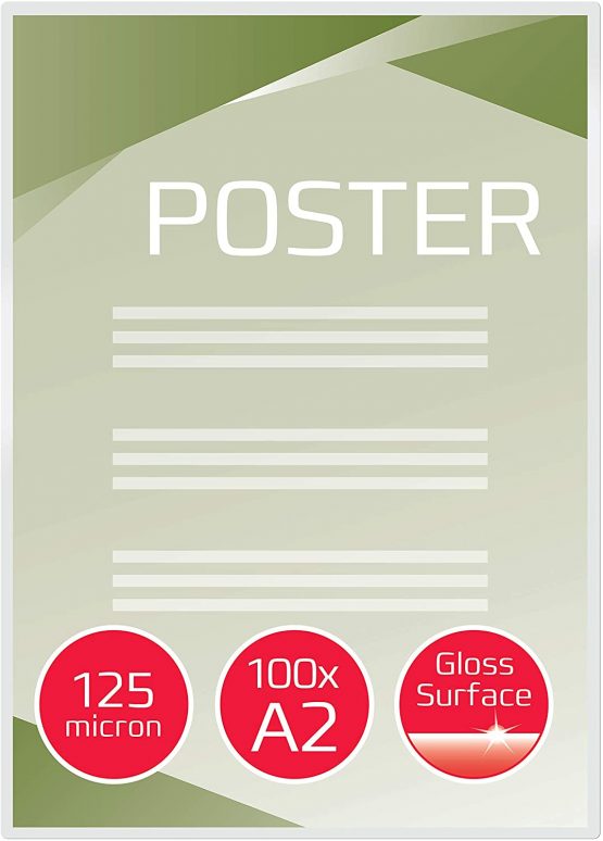 GBC A2 2x125 Micron Gloss Laminating Pouches, Pack of 100, 3745099 - Image 2