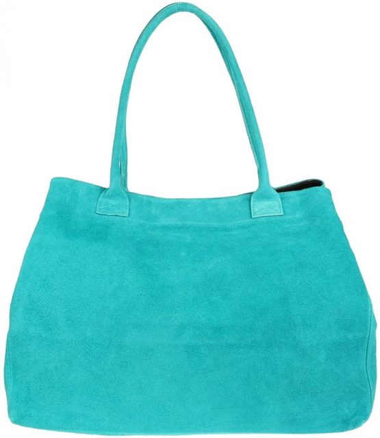 Girly Handbags Genuine Italian Suede Leather Expandable Shoulder Bag - Image 4