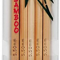Prym 20 cm x 5.50 mm Double Pointed Glove Knitting Pins, Bamboo