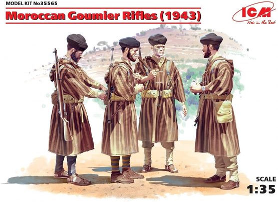 ICM ICM35565 1:35-Moroccan Goumier Rifles (1942) 4 Figs