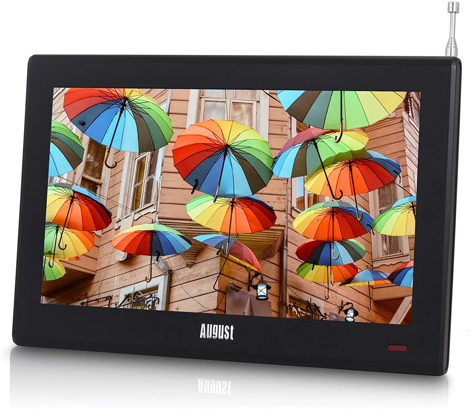 August DA100D 10 Inch Portable TV with Freeview HD, Built-in Recorder, HDMI & USB, DVB-T2 Digital Tuner, for Caravan Camping, Home