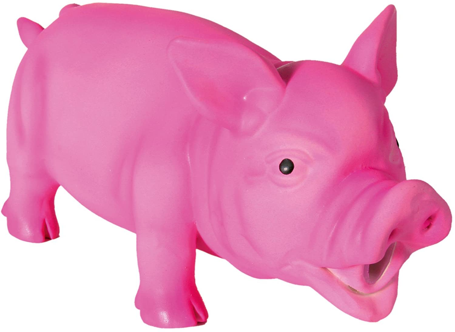 Trixie Pig Original Animal Sound, 23 cm, Latex, Pink or Black