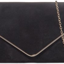 fi9 Women's Plain Suede Bridal Prom Wedding Evening Clutch Party Purse Hand Bag