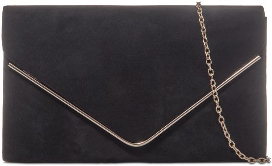 fi9 Women's Plain Suede Bridal Prom Wedding Evening Clutch Party Purse Hand Bag