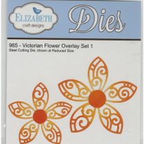 Elizabeth Craft Designs Elizabeth Craft Metal Die-Victorian Flower Overlay Set 1, Grey, Various